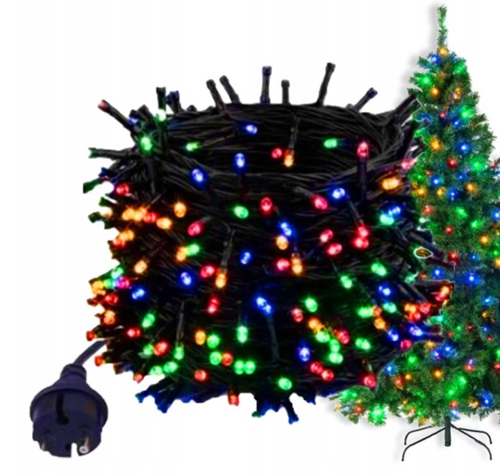 LAMPKI CHOINKOWE 1000 LED ZEWNĘTRZNE i WEWNĘTRZNE KOLOROWE