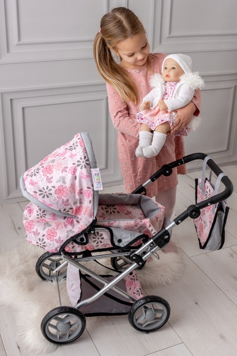 Doris WÓZEK DLA LALEK 3w1 głęboki spacerowy TORBA TOREBKA przewijak