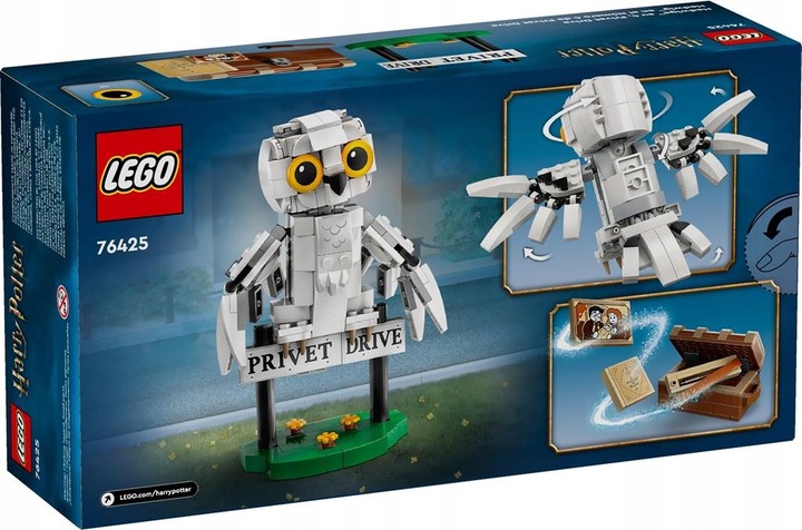 KLOCKI LEGO HARRY POTTER 76425 HEDWIGA Z WIZYTĄ PRIVET DRIVE 4 LIST + TORBA
