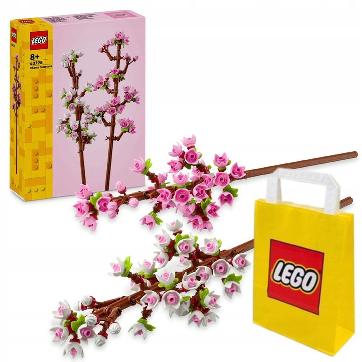 LEGO zestaw WALENTYNKOWY 40725 KWIAT WIŚNI PREZENT dla DZIEWCZYNY + TORBA