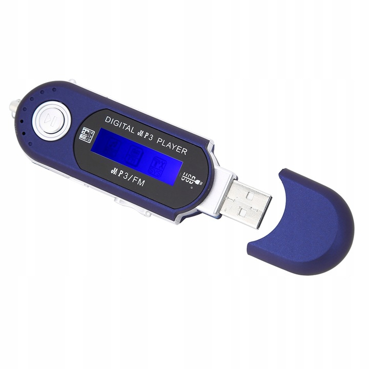 ODTWARZACZ MP3 USB PENDRIVE RADIO FM NIEBIESKI