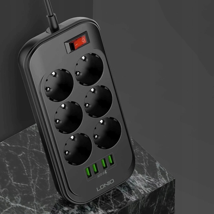 LISTWA ZASILAJĄCA PRZEDŁUŻACZ USB ANTYPRZEPIĘCIOWA