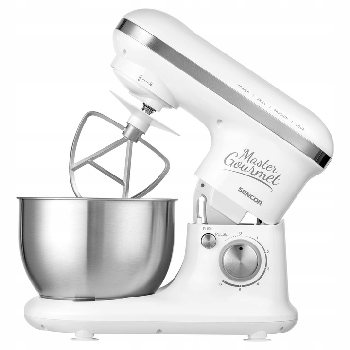 Robot kuchenny planetarny mikser Sencor 3620WH 600W 4l nierdzewna misa