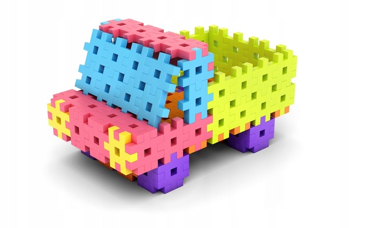 KLOCKI WAFLE KONSTRUKCYJNE MELI Basic 150 El MINI PUZZLE GOFRY EDUKACYJNE