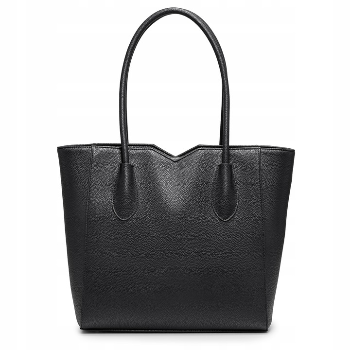 Torebka Shopper Damska PUCCINI Duża Mieści A4 Czarna Z Wycięciami BML053D-1