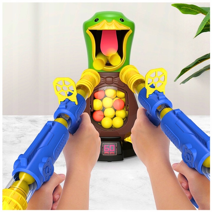 GŁODNA KACZKA STRZELANIE DO CELU PISTOLET ZABAWKOWY 2X GRA ZRĘCZNOŚCIOWA