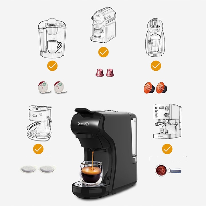 EKSPRES DO KAWY NA KAPSUŁKI CIŚNIENIOWY 20 BARÓW 4W1 NESPRESSO DOLCE GUSTO
