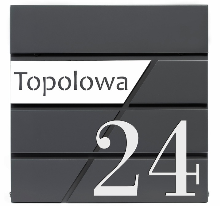 SKRZYNKA NA LISTY Z NUMEREM DOMU ADRESEM DUŻA XXL TABLICZKA NUMER