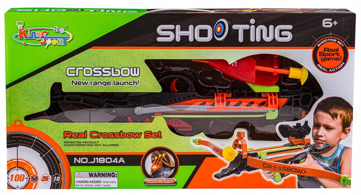 Kusza Łuk Dla Dzieci z Celownikiem LASER Kołczan Tarcza Strzały Przyssawki