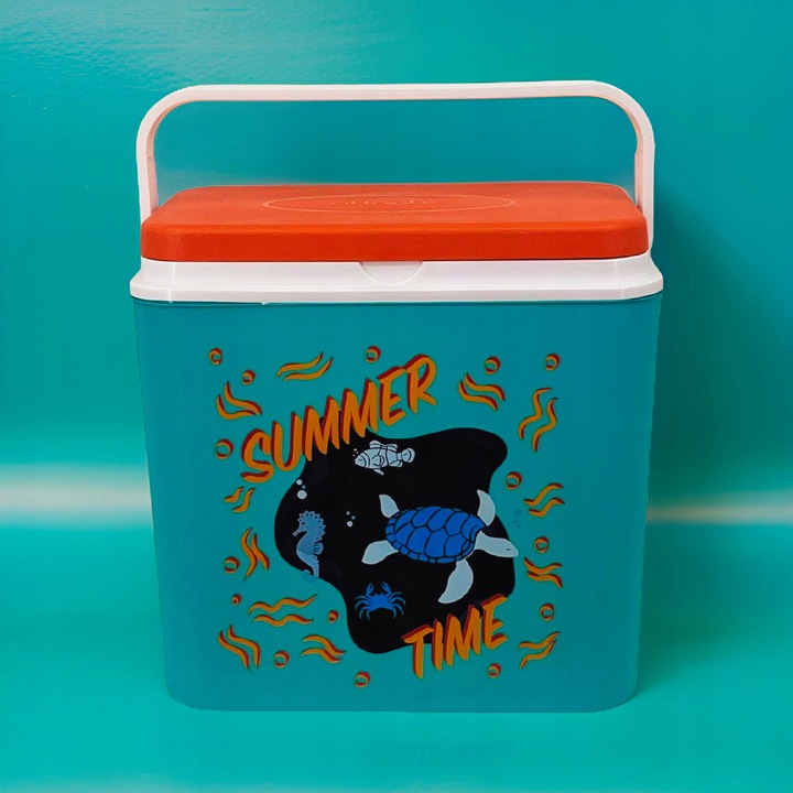 Przenośna LODÓWKA TURYSTYCZNA 24L na Wkłady Mrożące, SOLIDNY uchwyt