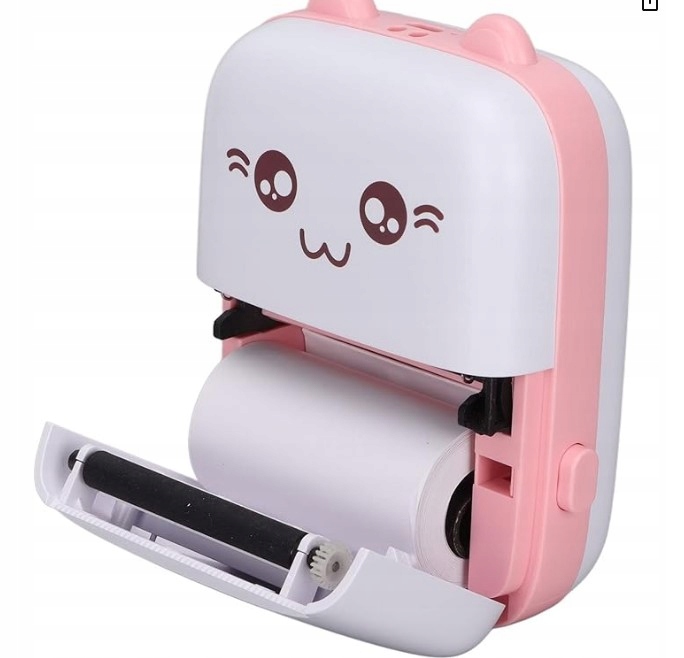 DZIECIĘCY RÓŻOWY SMARTWATCH Z GPS + RÓŻOWY DRUKUŚ - DRUKUJE BEZ TUSZU