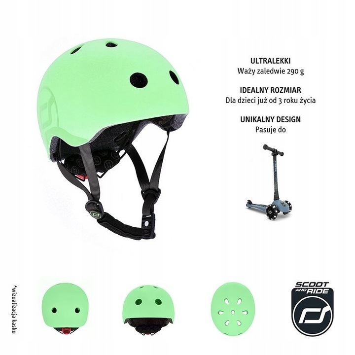 Kask dla dzieci SCOOTANDRIDE 3+ S-M - Kiwi