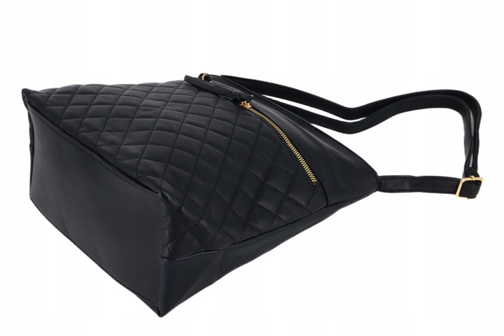 Torebka damska listonoszka klasyczna miękka z długim paskiem pikowana