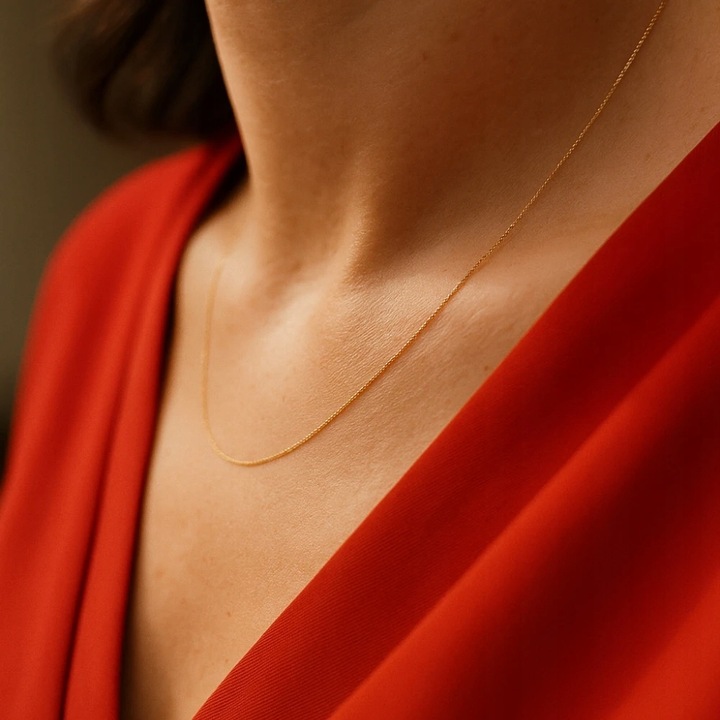 ZŁOTY ŁAŃCUSZEK PANCERKA 585 45 CM CIENKI IDEALNY NA PREZENT