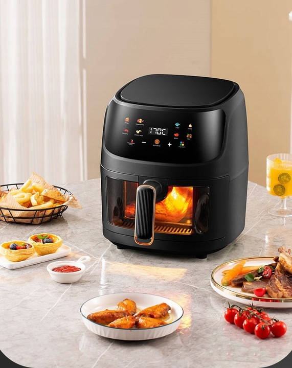FRYTKOWNICA BEZTŁUSZCZOWA AIR FRYER LINBOX CZARNA