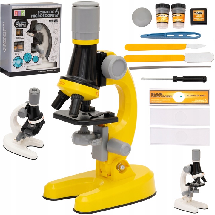MIKROSKOP EDUKACYJNY NAUKA EKSPERYMENT DLA DZIECI 1200X ZABAWKA EDUKACYJNA