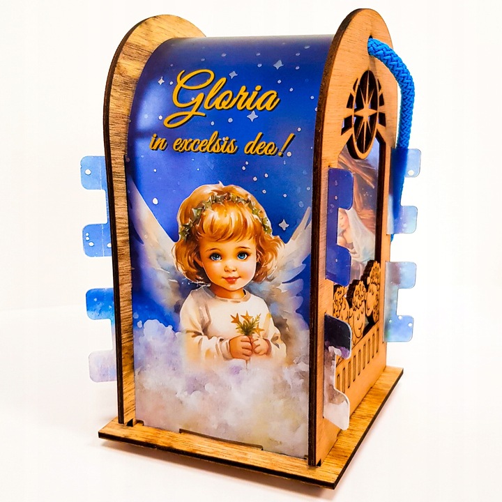 LAMPION ADWENTOWY DLA DZIECI ŚWIECĄCY LED KOLOROWY NA RORATY + Baterie