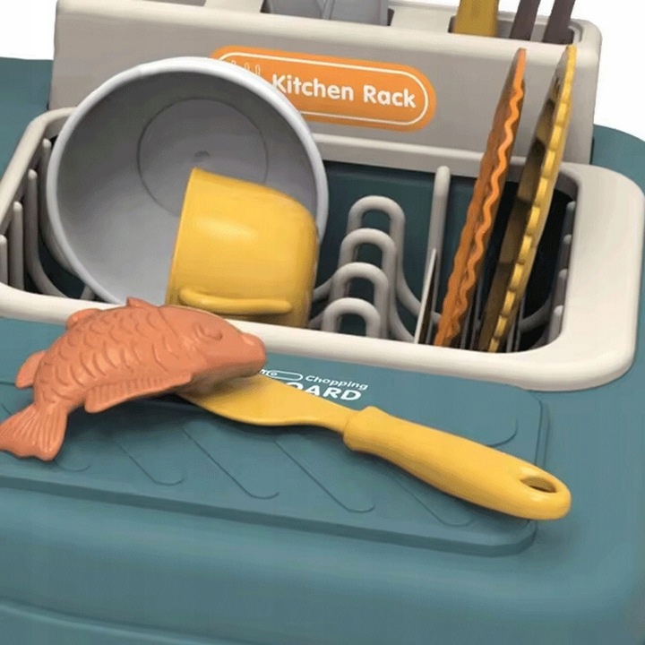 ZLEWOZMYWAK DLA DZIECI ELEKTRYCZNY AKCESORIA OBIEG WODY 31 ELEMENTÓW MATADI