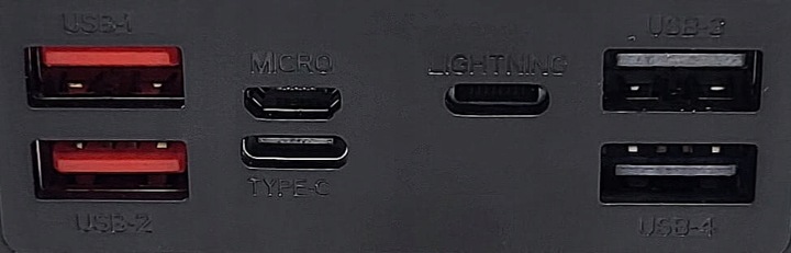 POWERBANK 80000mAh USB C IPHONE MICRO KABLE QUICK CHARGE PATONA CZARNY