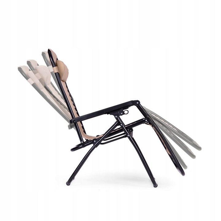 LEŻAK FOTEL OGRODOWY PLAŻOWY SKŁADANY REGULOWANY ZERO GRAVITY WODOODPORNY