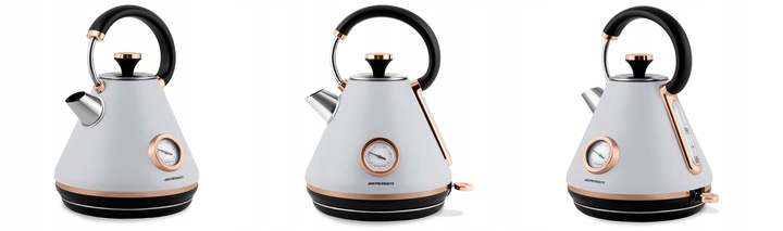 CZAJNIK ELEKTRYCZNY Z TERMOMETREM BEZPRZEWODOWY RETRO 1,7L BERDSEN