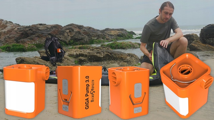 GIGA PUMP 3.0 POMPKA DO MATERCA Z LAMPKĄ 3W1 USB-C do zabawek dmuchanych