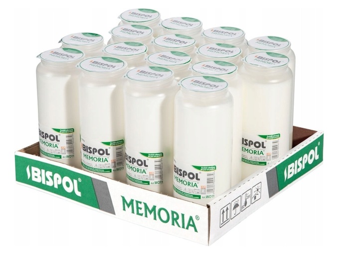 Wkłady Olejowe Do Zniczy Bispol WO11 144h 16 Sztuk Długo Palące