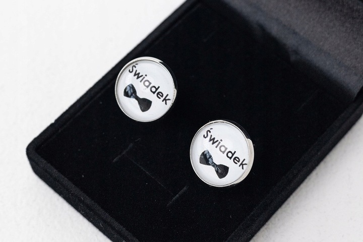 Spinki dla Świadka do mankietów w etui ślub prezent świadek