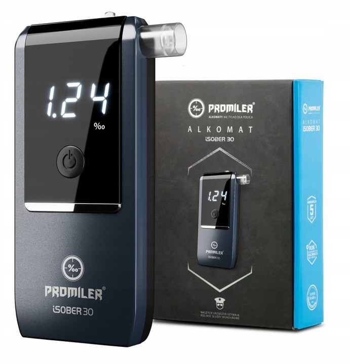 Alkomat PROMILER iSober 30 Kalibracja w dniu wysyłki + KAMIZELKA
