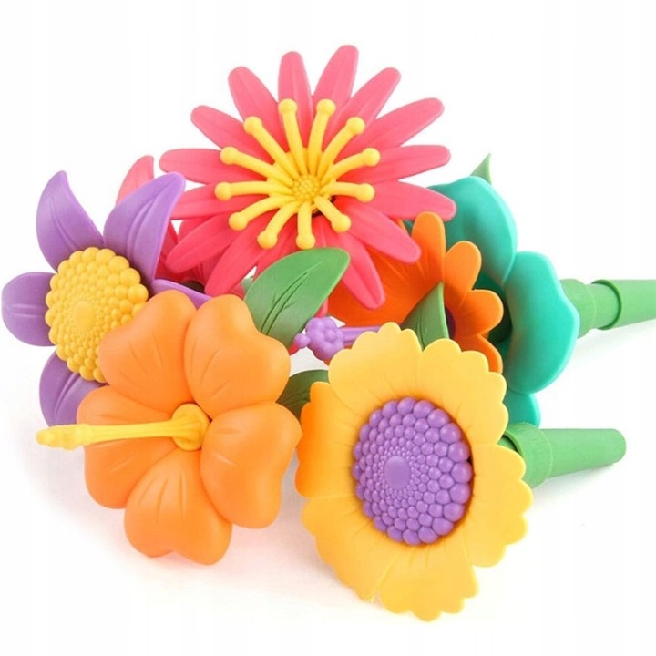 KLOCKI KONSTRUKCYJNE KWIATY 272 ELEMENTY KREATYWNY ZESTAW W PUDEŁKU PREZENT