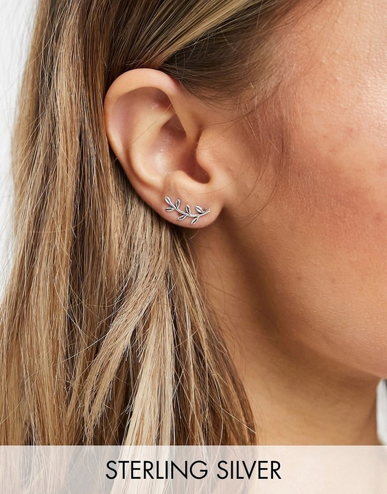 Kingsley Ryan Nausznice ze wzorem liścia