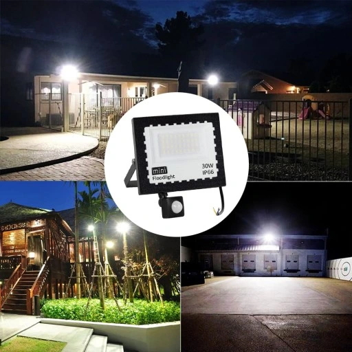 HALOGEN LED 30W NAŚWIETLACZ SLIM CZUJNIK RUCHU ZEWNĘTRZNY DO MAGAZYNU