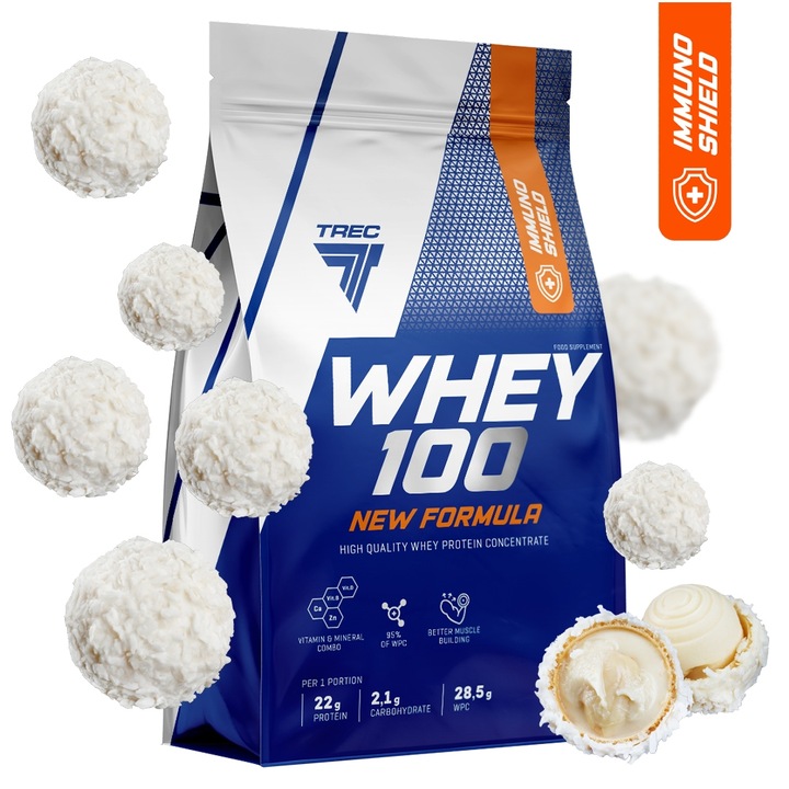 NOWE PYSZNE BIAŁKO WPC Trec Whey 100 700g SERWATKOWE PROTEINY NA MASĘ SIŁĘ