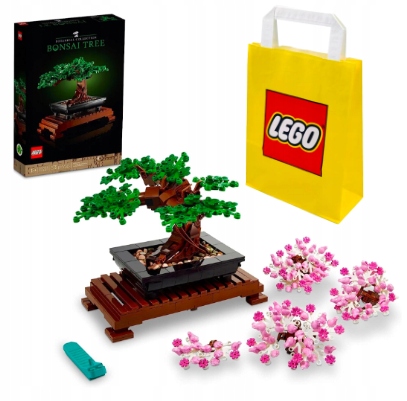 LEGO ICONS 10281 Drzewko bonsai + Torebka