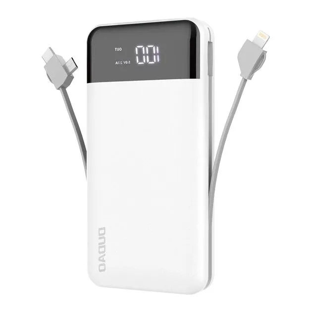 DUDAO POWERBANK 20000mAh DUŻA POJEMNOŚĆ + KABEL USB C LIGHTNING MICRO USB