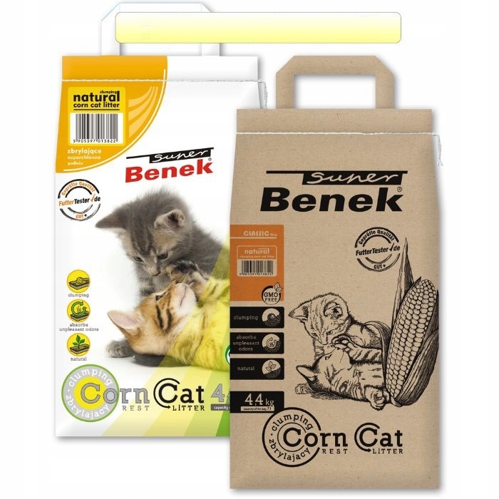 Super Benek CORN CAT Żwirek kukurydziany naturalny 14L