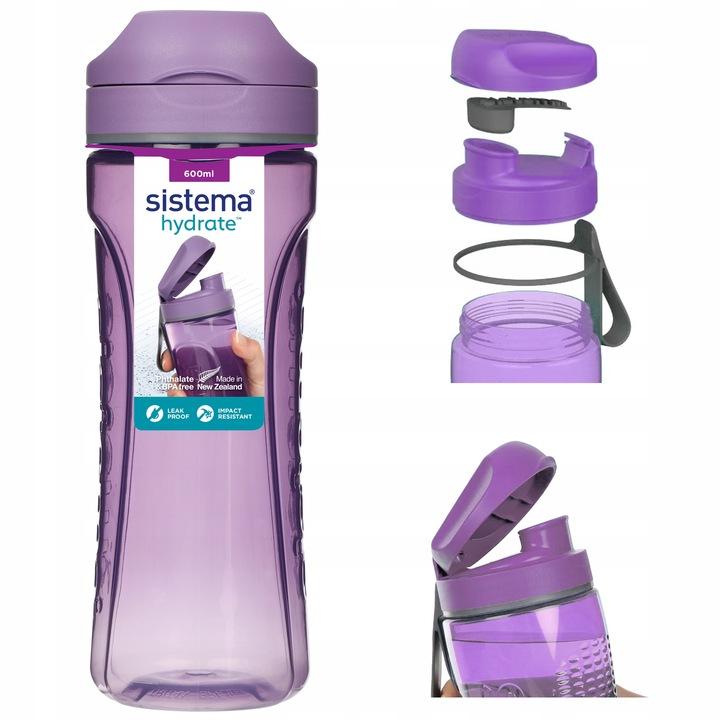 Sistema Bidon butelka na wodę napój 600ml fiolet