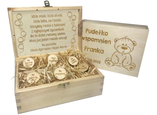 PUDEŁKO WSPOMNIEŃ PREZENT ROCZEK CHRZEST NARODZINY