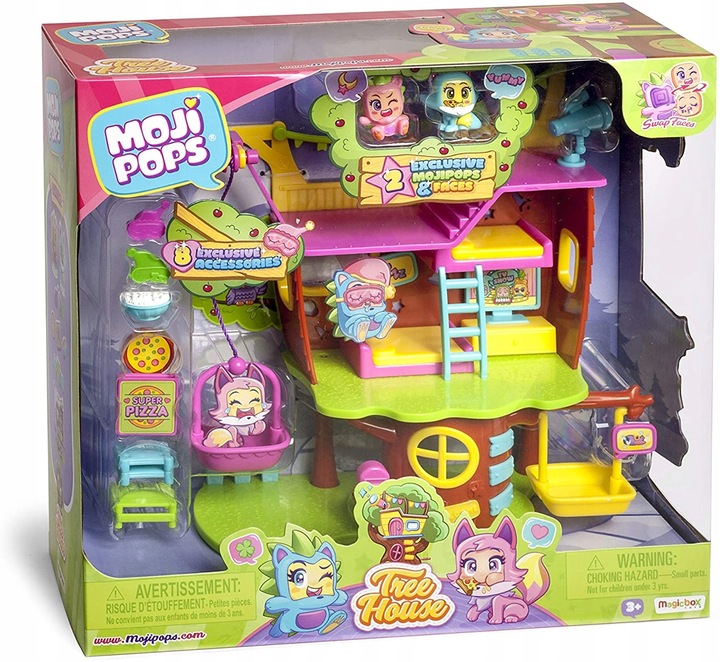 Moji Pops Magic Box Domek na drzewie + 4× Saszetka z MojiPops Seria I