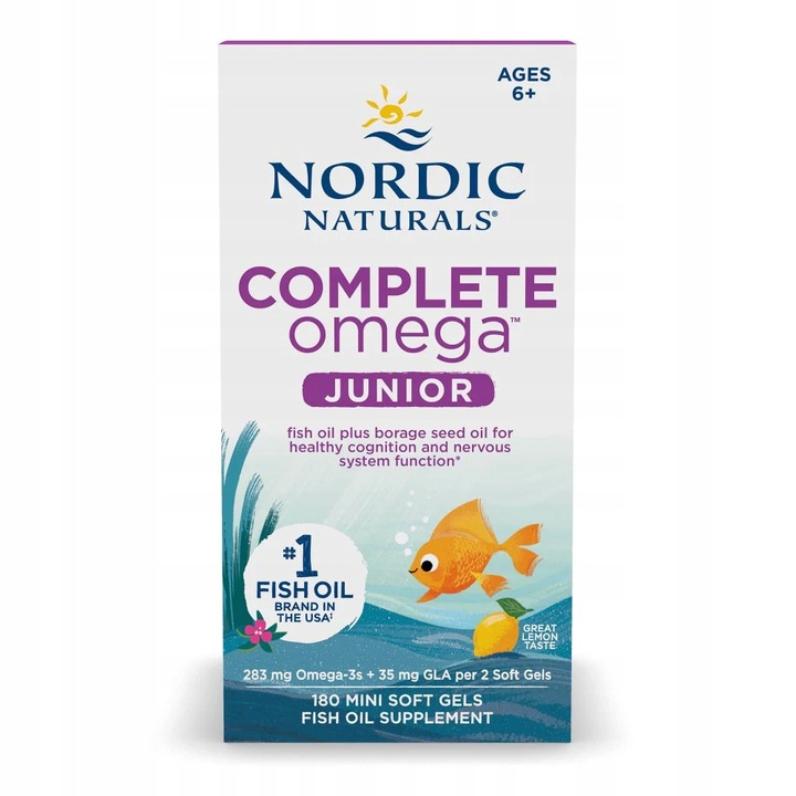 Nordic Naturals Complete Omega Junior 90 softgels EPA DHA dla dzieci