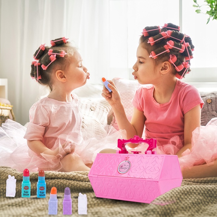 ZESTAW DO MALOWANIA MAKIJAŻU KUFEREK MAKE UP KOSMETYKI DLA DZIECI