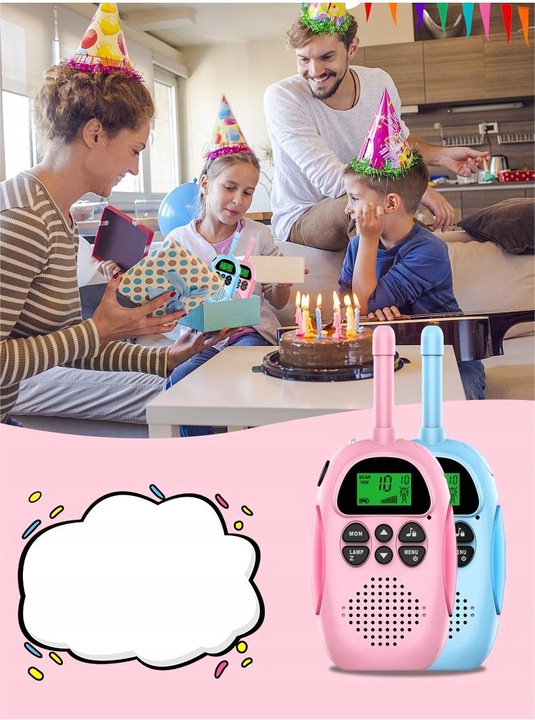 Walkie Talkie dla Dzieci Krótkofalówki Zestaw 2 szt. Zasięg Duży Łoki Toki