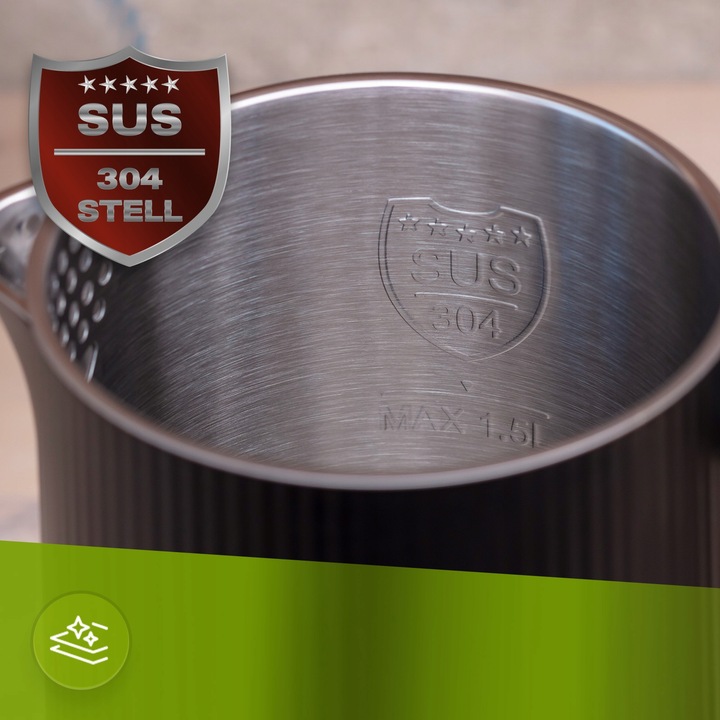 Czajnik elektryczny bezprzewodowy MPM MCZ-115/C podwójne ścianki czarny