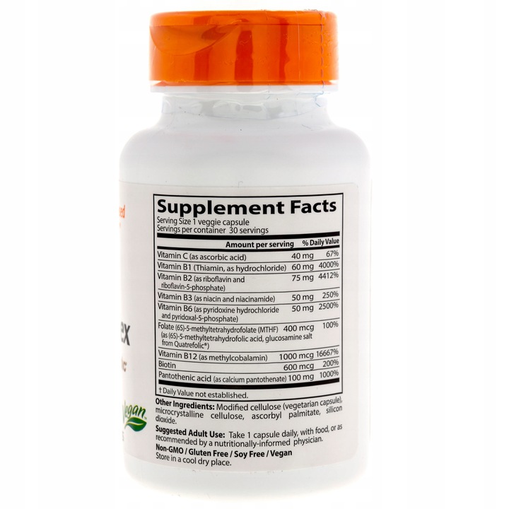 Doctor's Best Fully Active B Complex 30kap Oryginalne