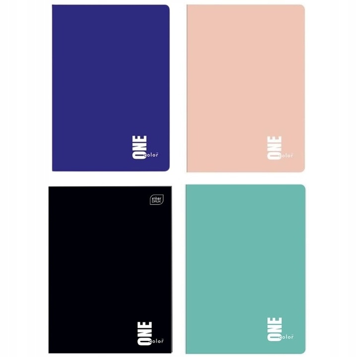 Zeszyt A5 60 Kartek Kratka z marginesem One Color Interdruk zestaw 5szt.