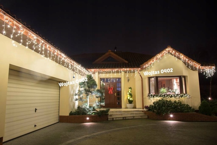 SOPLE 300 LED 11M ZEWNĘTRZNE LAMPKI KURTYNA +FLASH