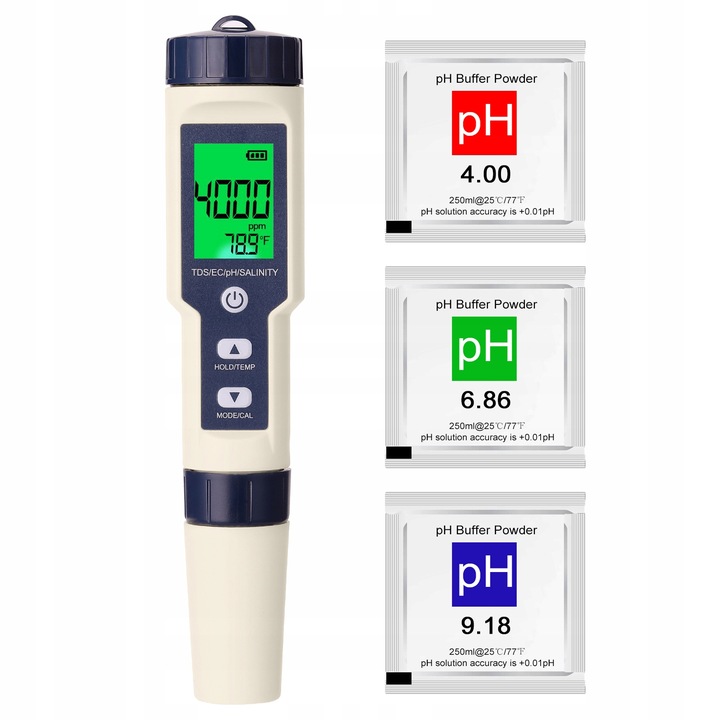 MIERNIK TESTER JAKOŚCI WODY 5w1 PH/EC/TDS