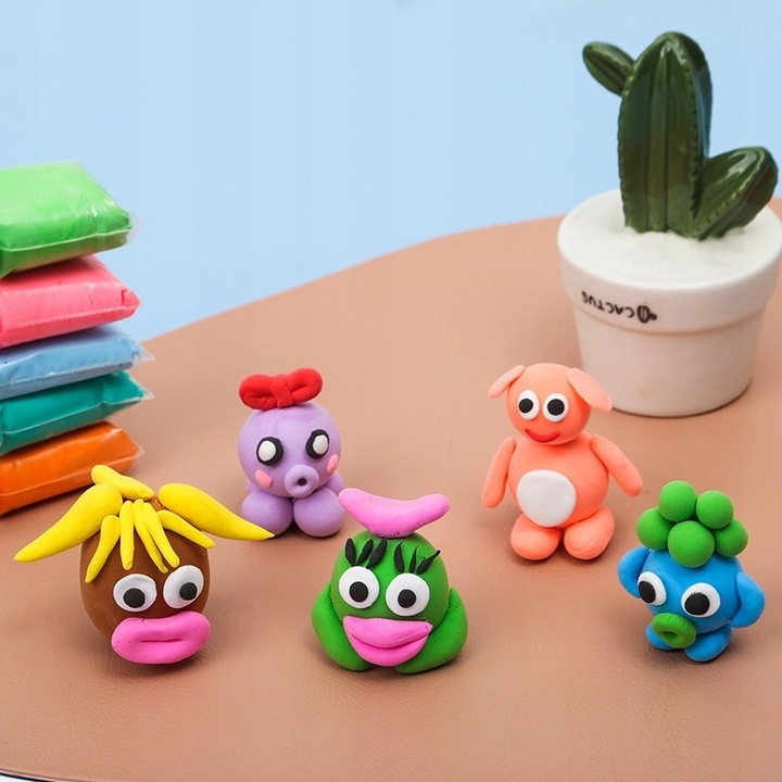 96 szt PLASTELINA MAGICZNA SENSO GLINA POLIMEROWA PIANKOWA MASA DLA DZIECI