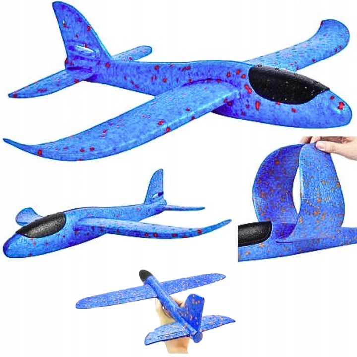 10 x SAMOLOT Styropianowy SZYBOWIEC Styropianowy RZUTKA XXL Duży 48 cm