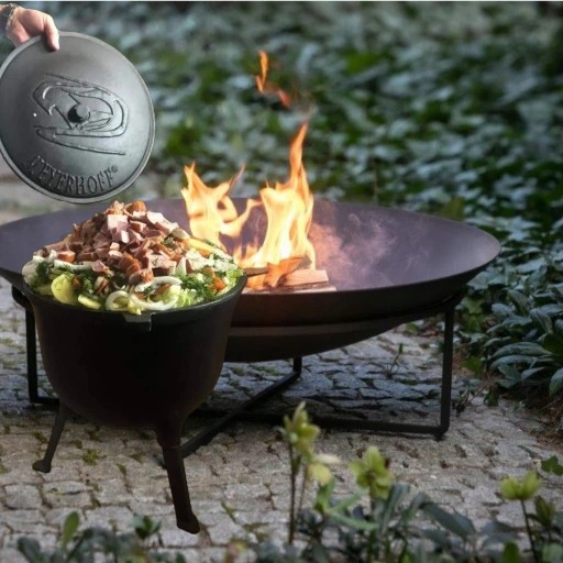 Kociołek EMALIOWANY żeliwny 4L + GRATIS ŁYŻKA